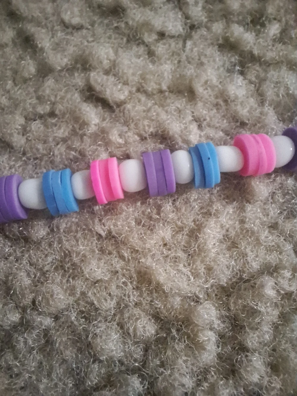 Accessorize Kids Beaded Bracelet in Pink, Blue and Purple